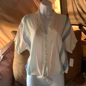 Rails Thea Short Shirt Batwing Watercolor blouse